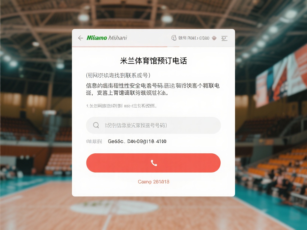 房山米兰体育馆电话是多少?一文帮您找到答案 (房山米兰体育馆电话是多少?一文助您快速获取联系方式) 在寻找联系方式时,信息的准确性和安全性不容忽视。切